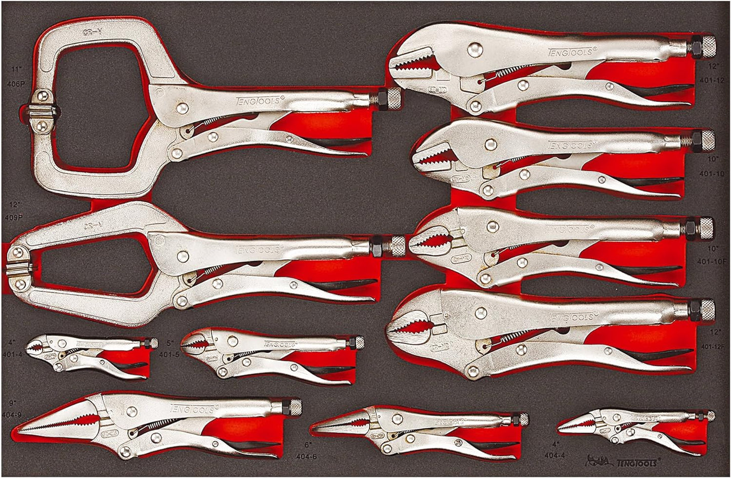 Kit ferramenta carro + baú EVA 530 PEÇAS TENGTOOLS