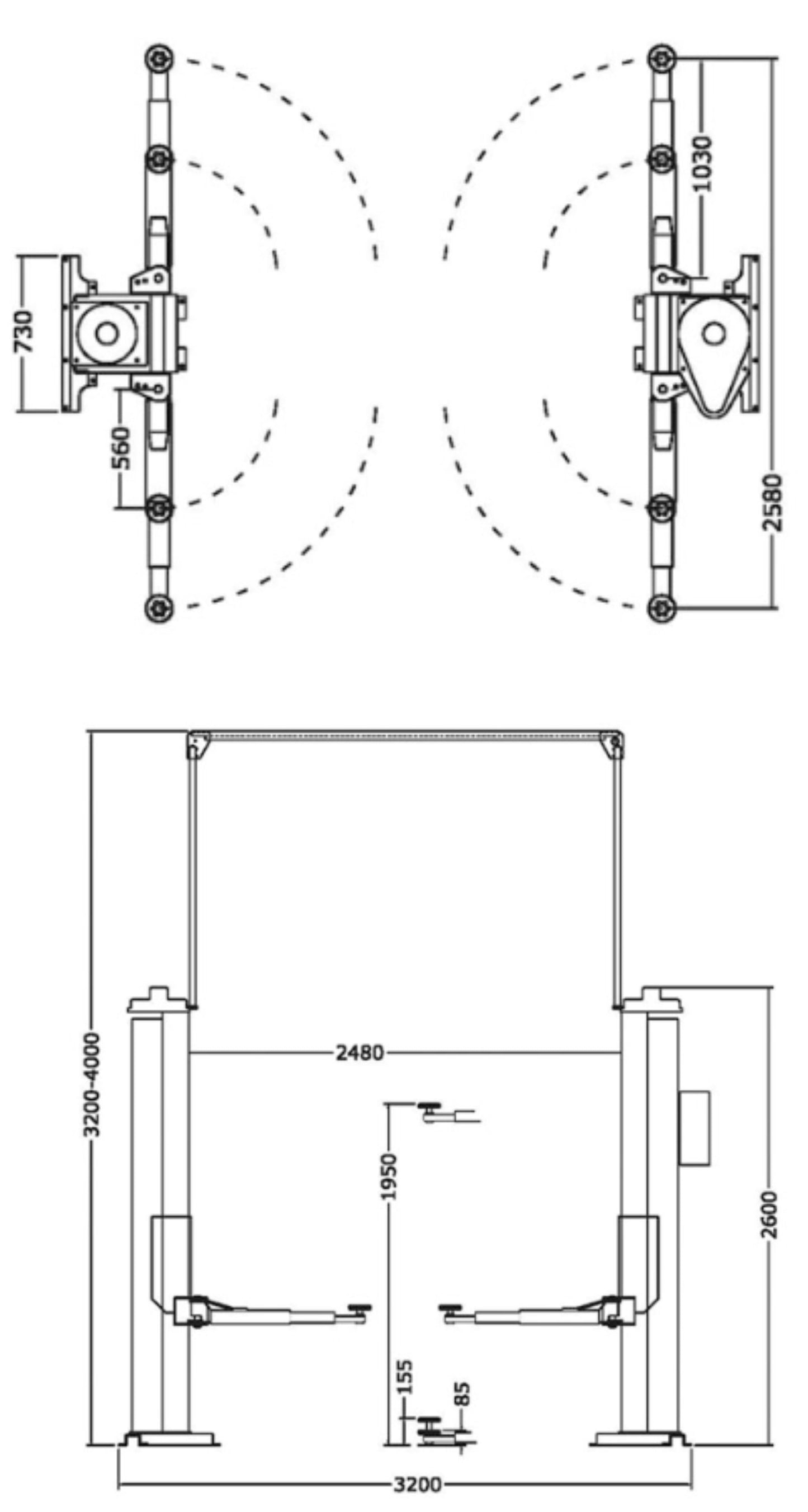 ZAVAGLI Elevador de baliza electromecânico Z52/3S