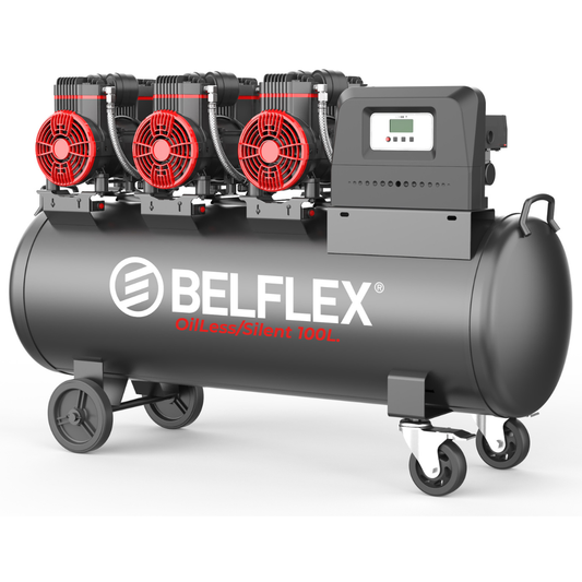 Compressor silencioso 100L isento de óleo BELFLEX