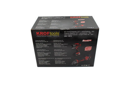 Kit chave impacto 1/2" + rebarbadora 18V