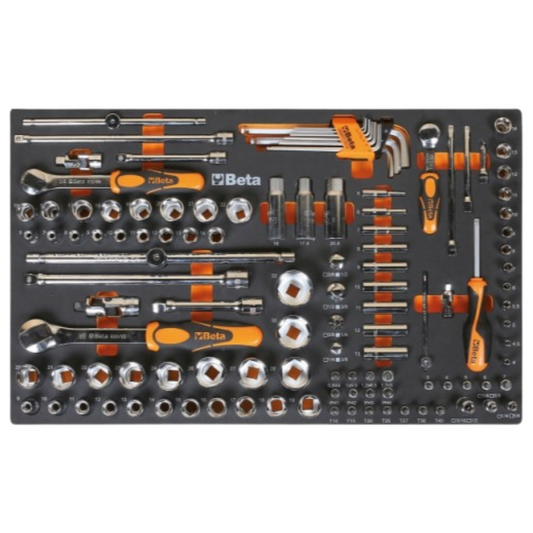 Jogo 116 ferramentas 1/4'' 3/8'' BETA M105