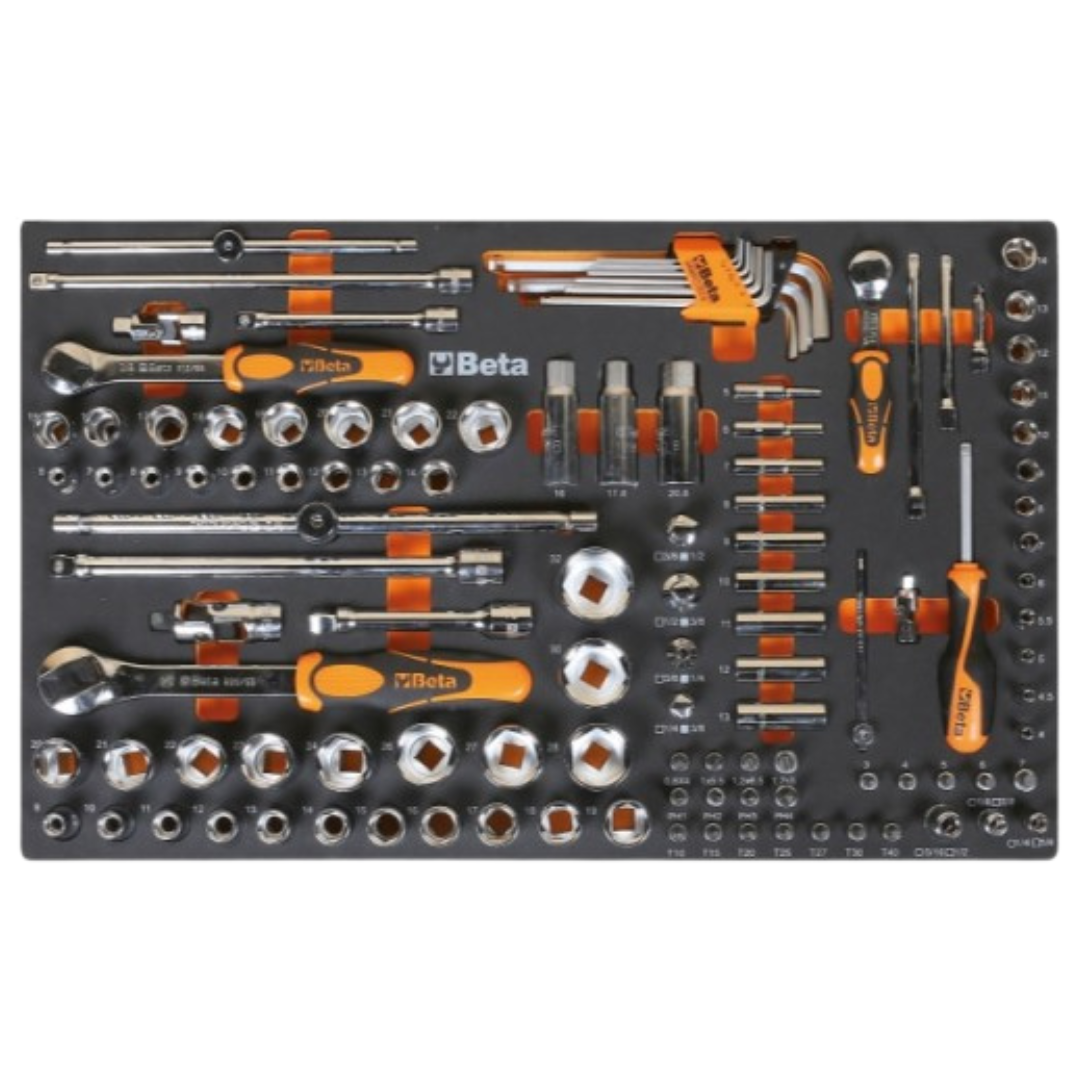 Jogo 116 ferramentas 1/4'' 3/8'' BETA M105