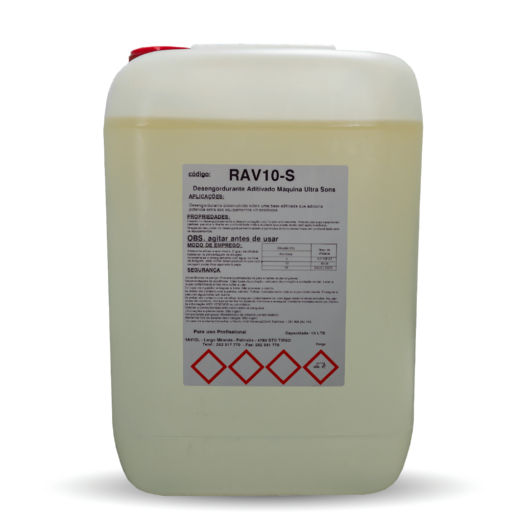 Desengordurante aditivado biodegradável para máquinas ultrassom RAV10-S